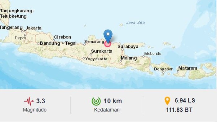 Gempa Tuban M 3,3