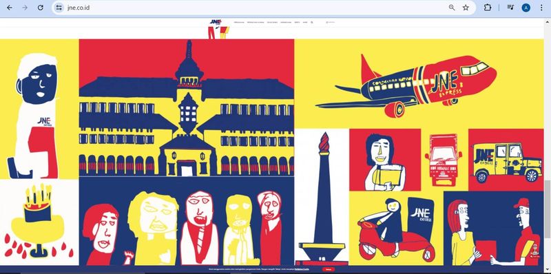 Karya seniman Tab Space yang ada di website JNE