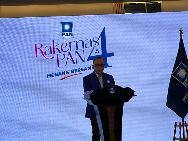 Ketua PAN Zulkifli Hasan di Rakernas PAN (Anggi/detikcom)