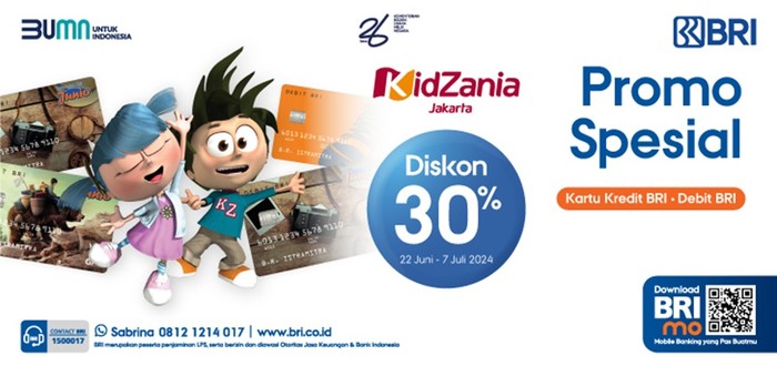 Libur Sekolah Seru, Main di Kidzania Ada Diskon hingga 30% dari BRI!