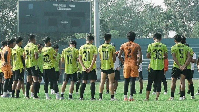 Skuad Persibo Bojonegoro saat menggelar latihan.
