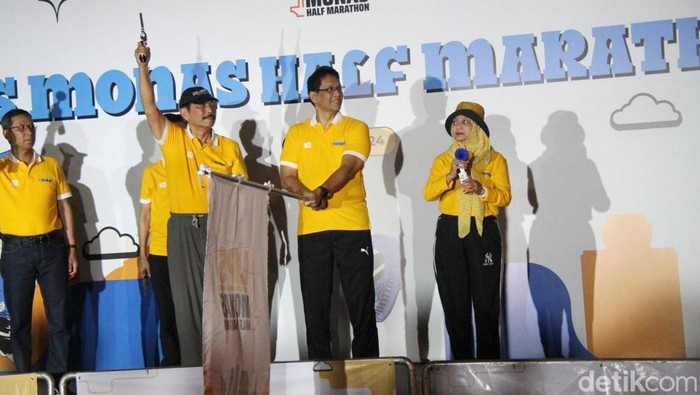 LPS Monas Half Marathon 2024 di kawasan Monas, Jakarta, sukses digelar, Minggu (30/6/2024). Ajang ini diikuti 5.000 peserta dari 21 negara.