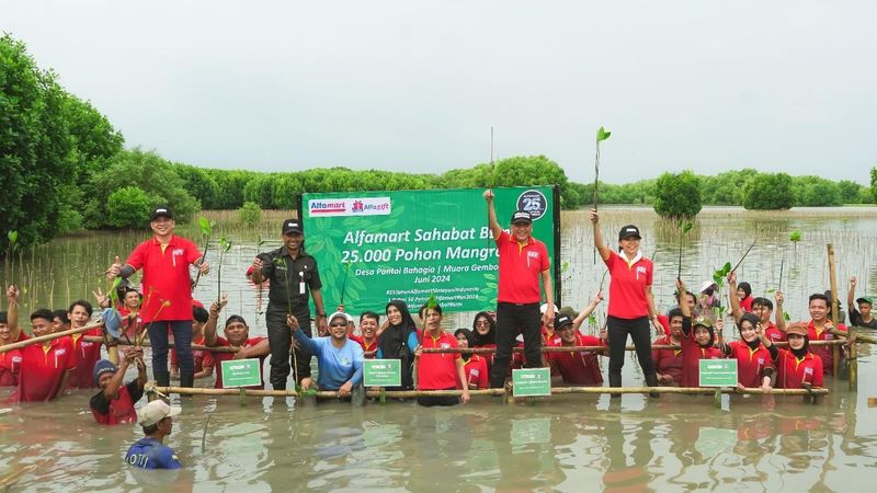 Alfamart tanam 25.000 bibit mangrove di Bekasi