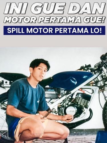 Ariel Noah pamer motor pertamanya