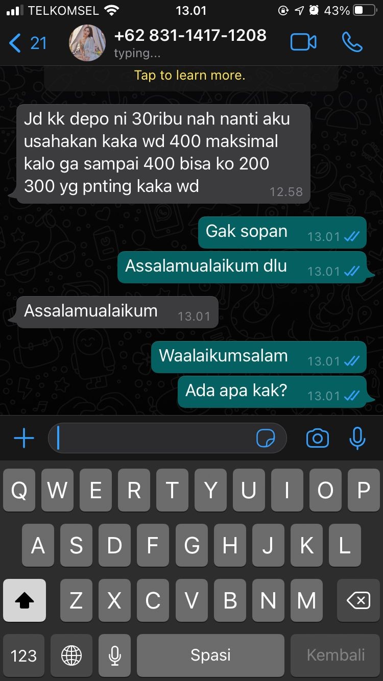 Chat Absurd Admin Judi Online (Lagi), Bikin Geleng Kepala Pemberantasan judi online masih gencar-gencarnya dilakukan. Kalau kamu dichat sama admin judol kayak gini, kira-kira bakal kamu balas apa?