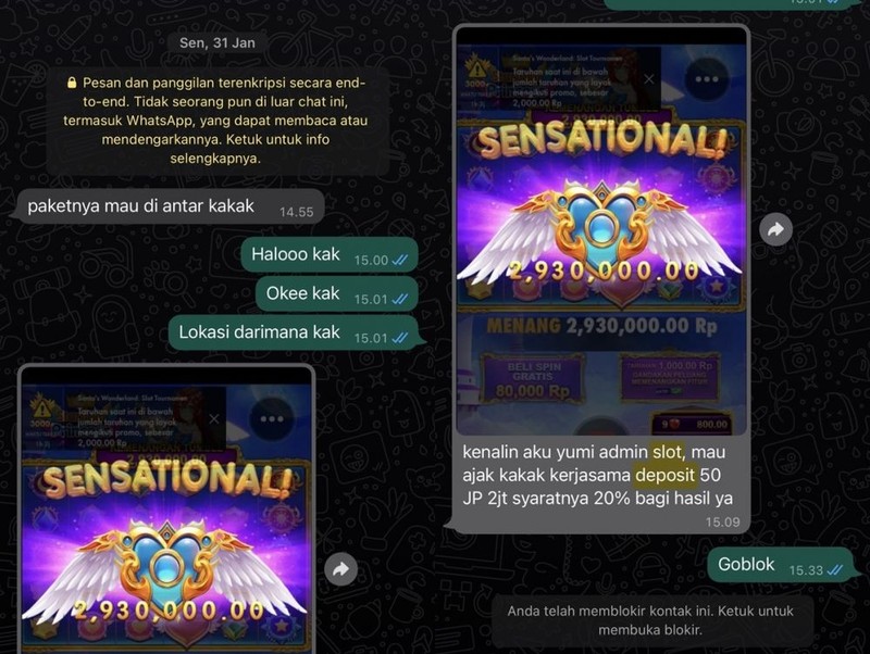 Pemberantasan judi online masih gencar-gencarnya dilakukan. Kalau kamu dichat sama admin judol kayak gini, kira-kira bakal kamu balas apa?