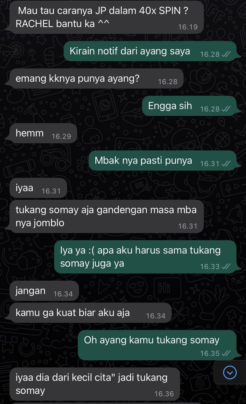 Pemberantasan judi online masih gencar-gencarnya dilakukan. Kalau kamu dichat sama admin judol kayak gini, kira-kira bakal kamu balas apa?