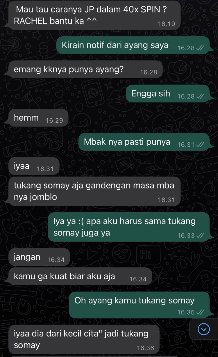Chat Absurd Admin Judi Online (Lagi), Bikin Geleng Kepala Pemberantasan judi online masih gencar-gencarnya dilakukan. Kalau kamu dichat sama admin judol kayak gini, kira-kira bakal kamu balas apa?