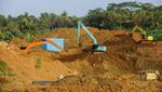 Progres  Pembangunan Tanggul Sungai Ciujung di Serang