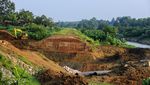 Progres  Pembangunan Tanggul Sungai Ciujung di Serang