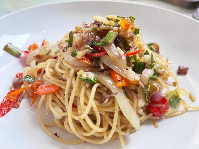 Resep Spaghetti Sambal Bali