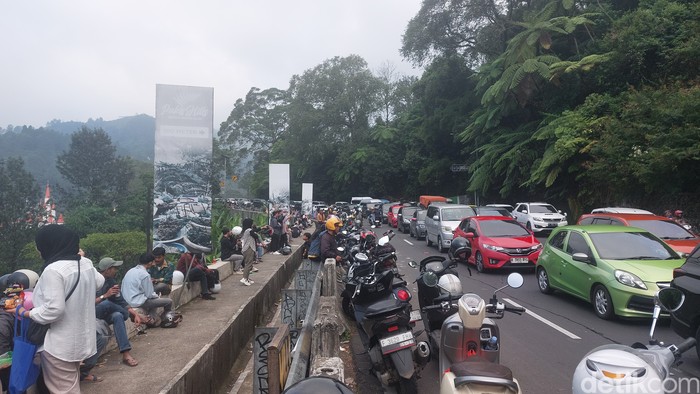 Suasana di Puncak Bogor usai penertiban kios liar. (M Sholihin/detikcom)