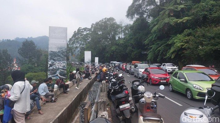 Pembersihan Kios Liar di Puncak Bogor, Pemotor Tetap Berhenti Nikmati Panorama