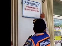 Viral Petugas Dishub Lombok Barat Hapus Tulisan Parkir Gratis di Indomaret