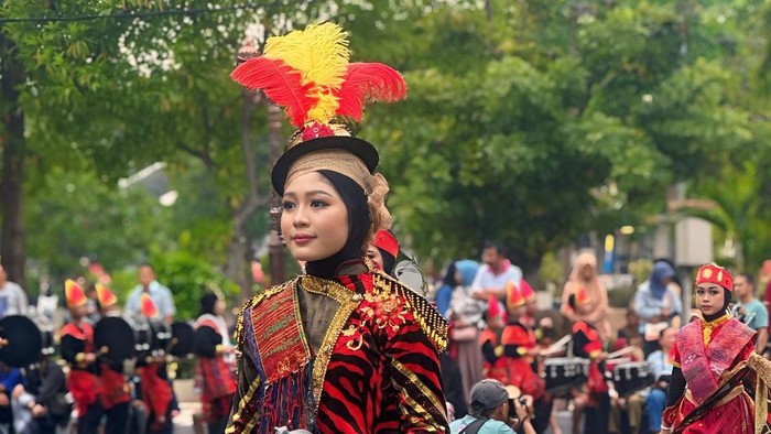 Drum Band SD binaan Polres Jombang yang borong piala di Kejurprov Jatim.