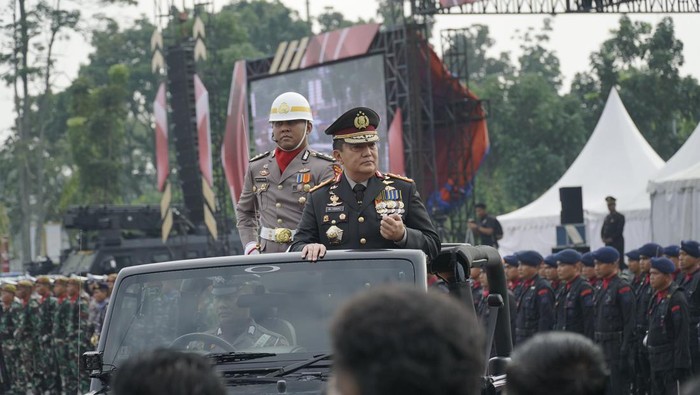 Kapolda Irjan Mohammad Iqbal saat apel Hari Bhayangkara