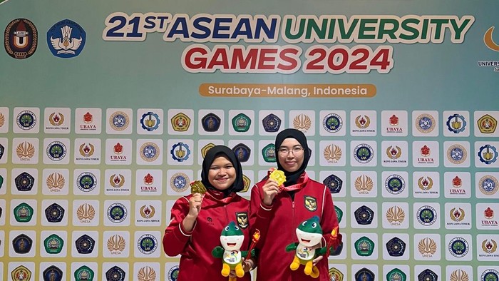 Kontingen asal Unnes yang meraih medali emas di ASEAN University Games 2024
