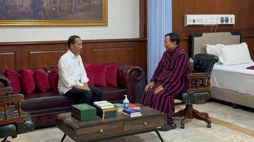 Momen Jokowi jenguk Prabowo. (Dok. intagram Jokowi)