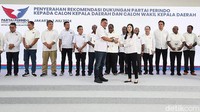 Rekomendasi dukungan diserahkan kepada 37 Calon Kepala Daerah (Cakada) dan Calon Wakil Kepala Daerah (Cawakada) tingkat Provinsi hingga Kabupaten/Kota di sejumlah wilayah Indonesia.
