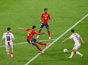 Spanyol Vs Georgia: Gol Rodri Sebelum Turun Minum Mudahkan Tim Matador