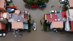 Foto Udara Banjir di Chimalhuacan Meksiko