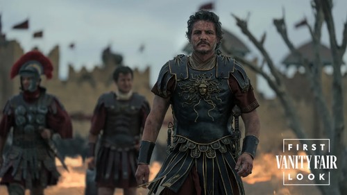 Cuplikan adegan dalam film Gladiator II.