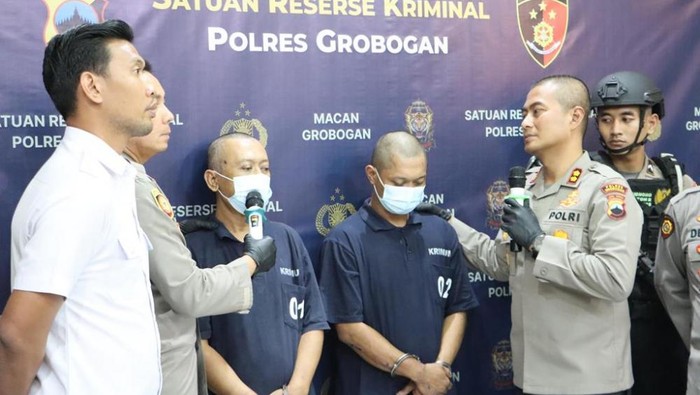 Press rilis pembunuh tukang pijat di Grobogan.