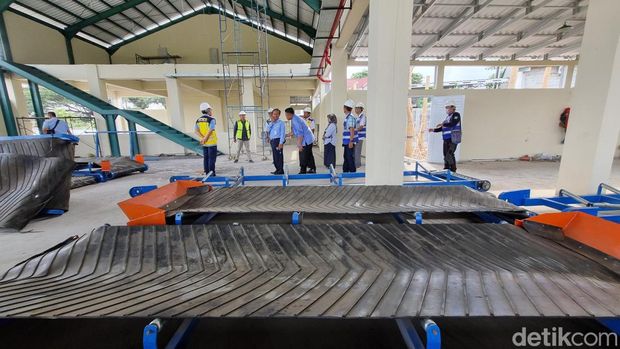 Suasana pembangunan TPST Modalan di Kapanewon Banguntapan, Kabupaten Bantul, Selasa (2/7/2024).