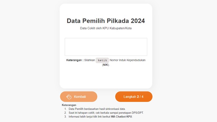 Cara Cek DPT Online Pilkada 2024