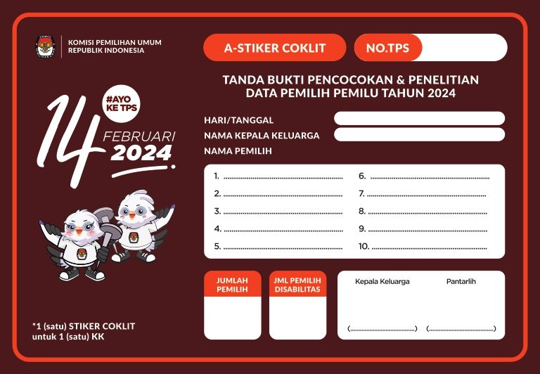 Contoh stiker Coklit