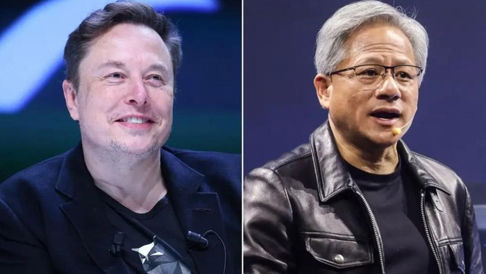Elon Musk dan Jensen Huang