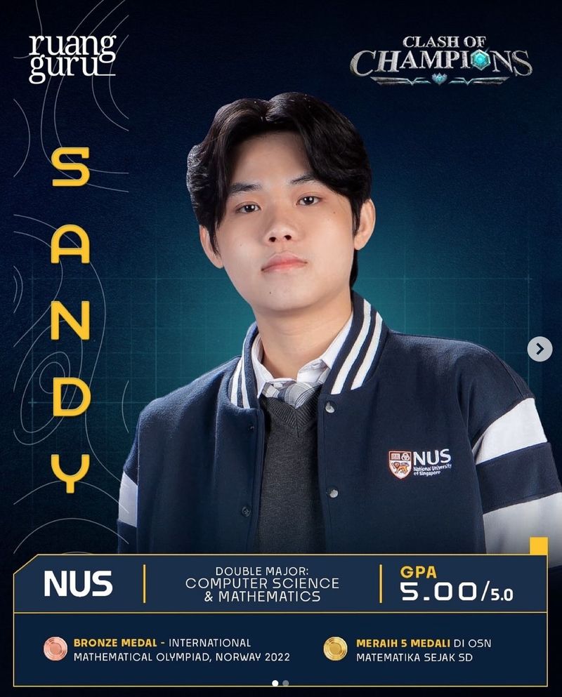 Fakta Sandy Clash of Champions, Fanboy TWICE Jenius Viral Pemilik IPK 5,0