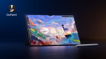 Untuk memaksimalkan layar Papermate, Huawei memberi aplikasi GoPaint. Aplikasi ini memudahkan pengguna menggambar atau melukis dengan tools yang diklaim lengkap. (Foto: Huawei)