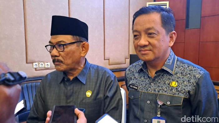 Ketua DPRD Jombang, Masud Zuremi dan Sekda Jombang Agus Purnomo