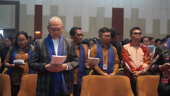 Nikson Nababan menghadiri Sinode Huria Kristen Indonesia (HKI) ke-64 di Balige, Kabupaten Toba. (Istimewa)