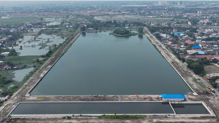 Penampakan Danau Laguna yang dijadikan sebagai Kolam Retensi Martubung (Dok. Instagram @bobbynst)