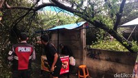 Polisi juga sudah berada di lokasi untuk membantu mengevakuasi pohon tumbang tersebut.