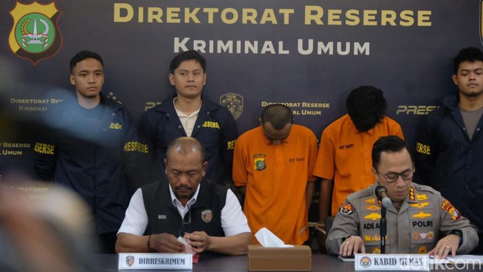 Polda Metro Jaya merilis kasus penjambretan viral di CFD Sudirman, Jakarta Pusat.