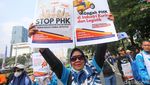 Ratusan Buruh Tekstil Gelar Aksi Tolak PHK di Patung Kuda