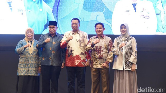 Serah terima jabatan dan jamuan makan malam oleh Pj Gubernur NTB Mayjen (Purn) Hassanudin di Lombok Raya Hotel Mataram pada Selasa (2/7/2024) malam. (Helmy Akbar / detikBali)