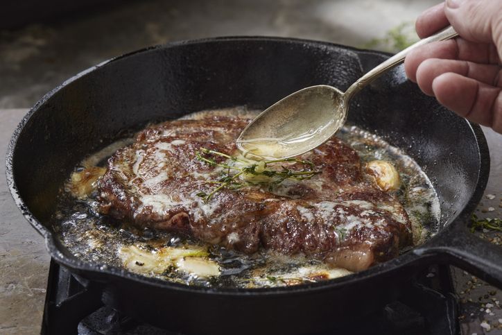 cara basting steak