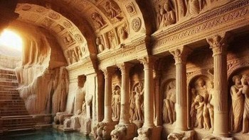 Kolam Kuno di Pamuccale, juga dikenal sebagai Kolam Cleopatra, adalah tempat yang memadukan sejarah, keindahan alam, dan legenda. Foto: Facebook/History, Mistery, and Wonders of the World via Bored Panda