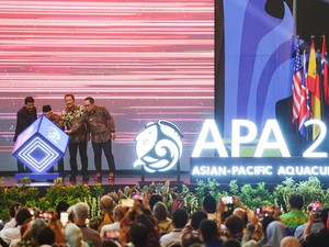 Pj Gubernur Jatim Dampingi Wapres Buka Asian Pacific Aquaculture