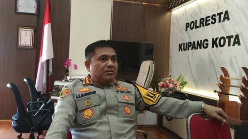 Kapolresta Kupang Kota Kombes Aldinan Manurung di kantornya, Kamis (4/7/2024).