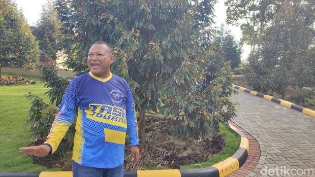 Kebun Durian ABN di Desa Raksabaya, Kecamatan Cimaragas, Kabupaten Ciamis.