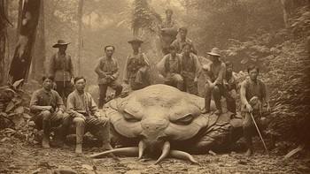 Cerita dalam galeri foto AI ini memang seperti kisah fantasi Hollywood. Para pemburu bertempur dengan seru melawan makhluk ajaib ini. udara Foto: Dautruongtoanhoc