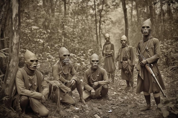 Potret Misterius Kala Bangsawan Thailand Abad ke-19 Berburu Monster