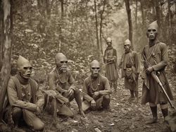 Gambar Unik Rekayasa AI: Bangsawan Thailand Abad ke-19 Vs Monster