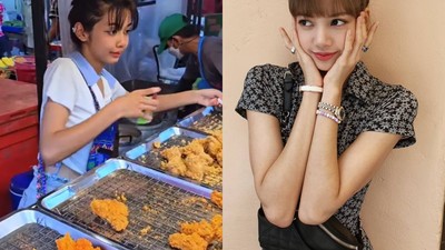 Viral Penjual Ayam Goreng Mirip Lisa BLACKPINK, Ini Potretnya