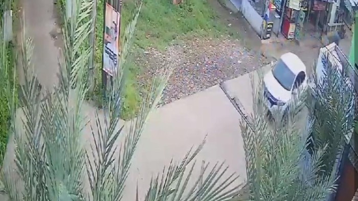 Tangkapan layar video viral beradar di media sosial, video diduga berisi rekaman peristiwa tabrak lari. (Dok Istimewa)